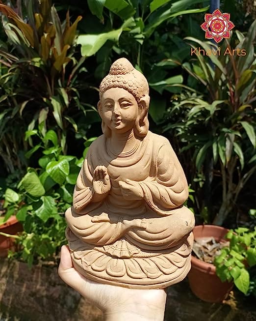 Khavi Arts Handmade Terracotta Vaastu Buddha | Ideal for Home Decor & Festive Decor| Eco Friendly Showpiece for Living Room