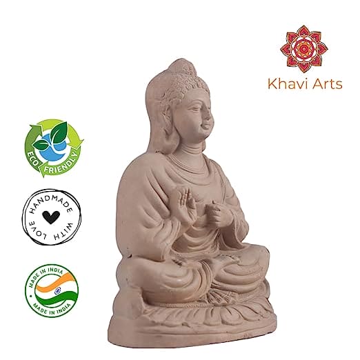 Khavi Arts Handmade Terracotta Vaastu Buddha | Ideal for Home Decor & Festive Decor| Eco Friendly Showpiece for Living Room