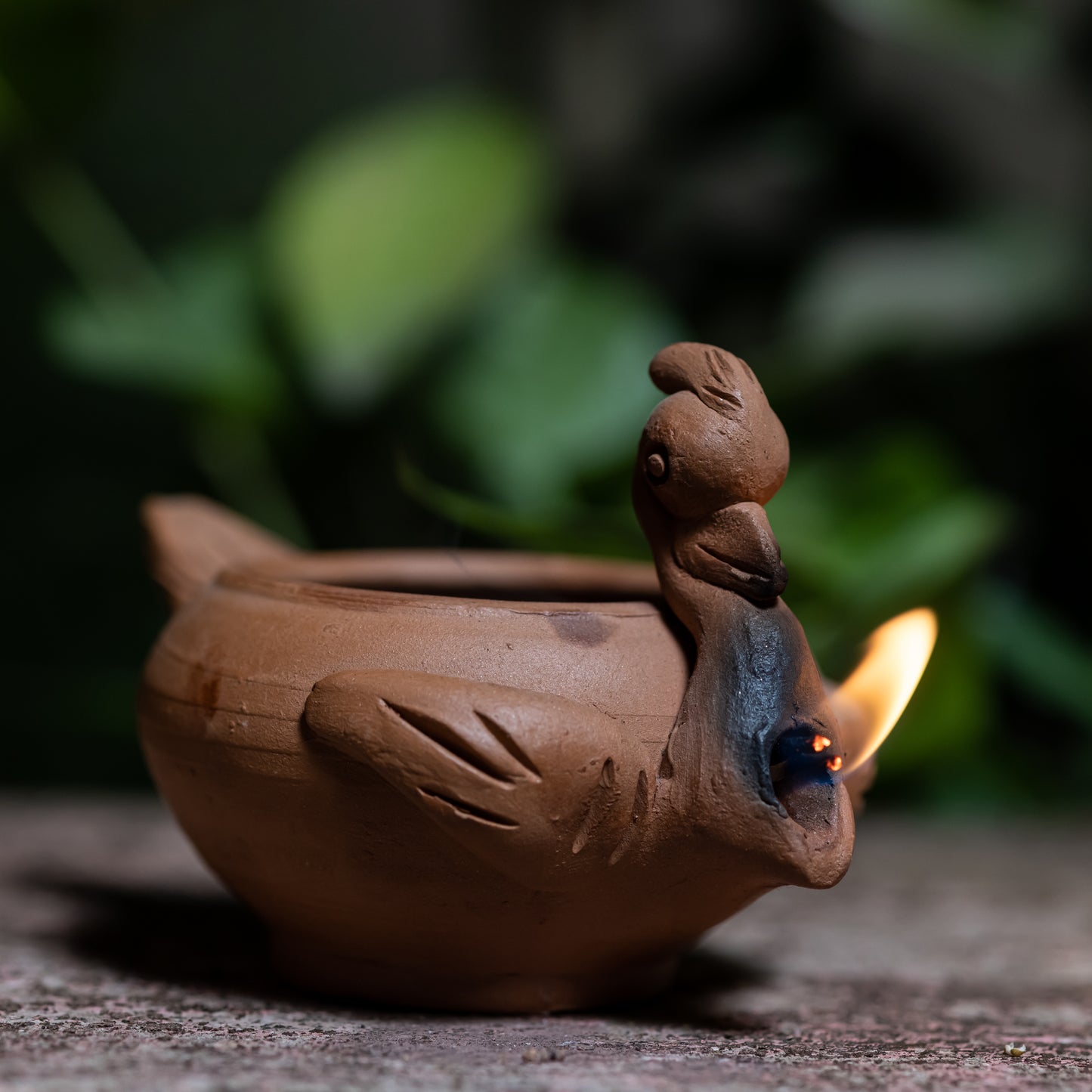 Khavi Arts Handmade Terracotta Clay Duck (Small) Diya/Deepa | Ideal for Home Decor | Handmade Pottery | Set of 2 | Eco Friendly Gifting Option