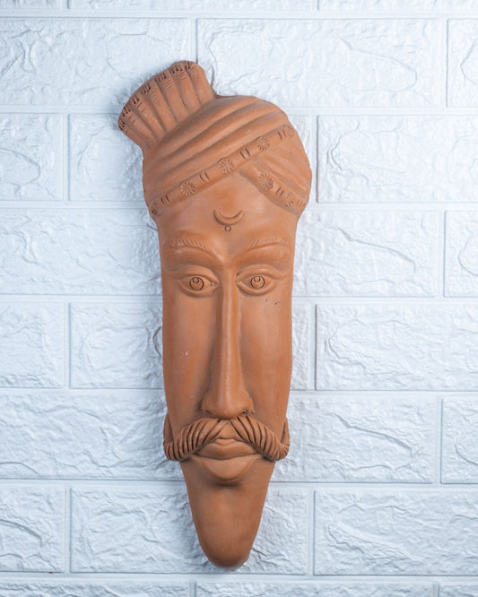 Khavi Arts Premium Artisanal Terracotta Boy Wall Hanging | Ideal for Home Decor | Made by Rural Artisans | Eco Friendly | Perfect for Balcony and Gifting