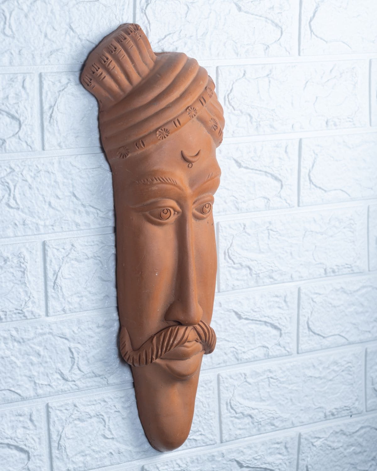 Khavi Arts Premium Artisanal Terracotta Boy Wall Hanging | Ideal for Home Decor | Made by Rural Artisans | Eco Friendly | Perfect for Balcony and Gifting