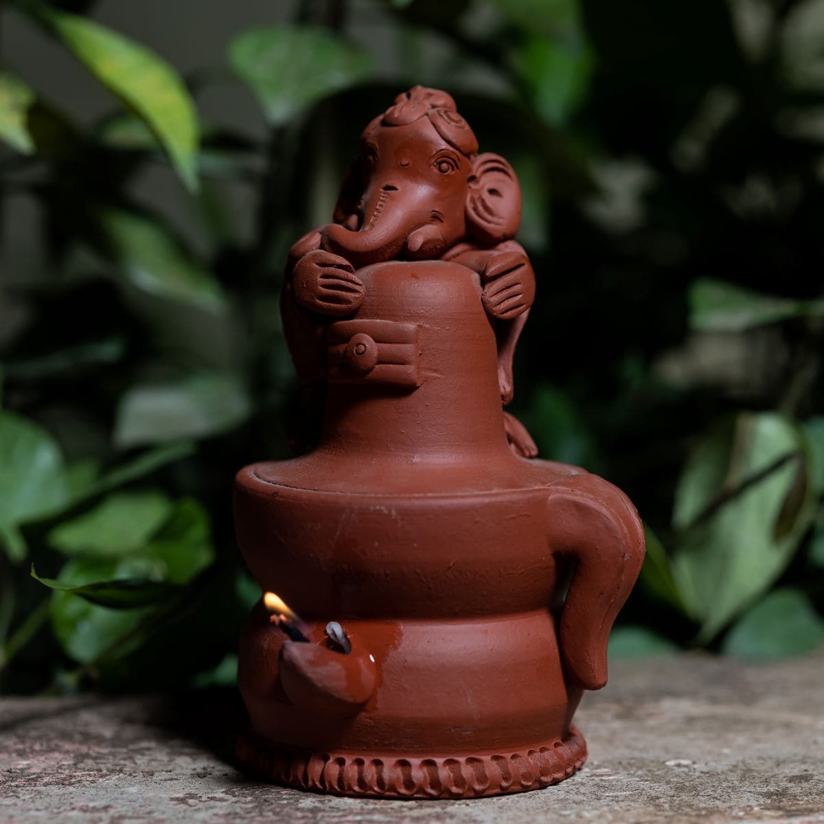 Khavi Arts Handmade Terracotta Clay Duck Diya/Deepa
