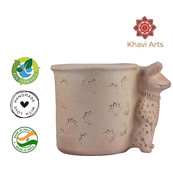 Khavi Arts Premium Artisanal Terracotta Clay Frog Pot / Planter for Indoor Plants | Ideal for Home Decor or Showpiece or as Key Holder