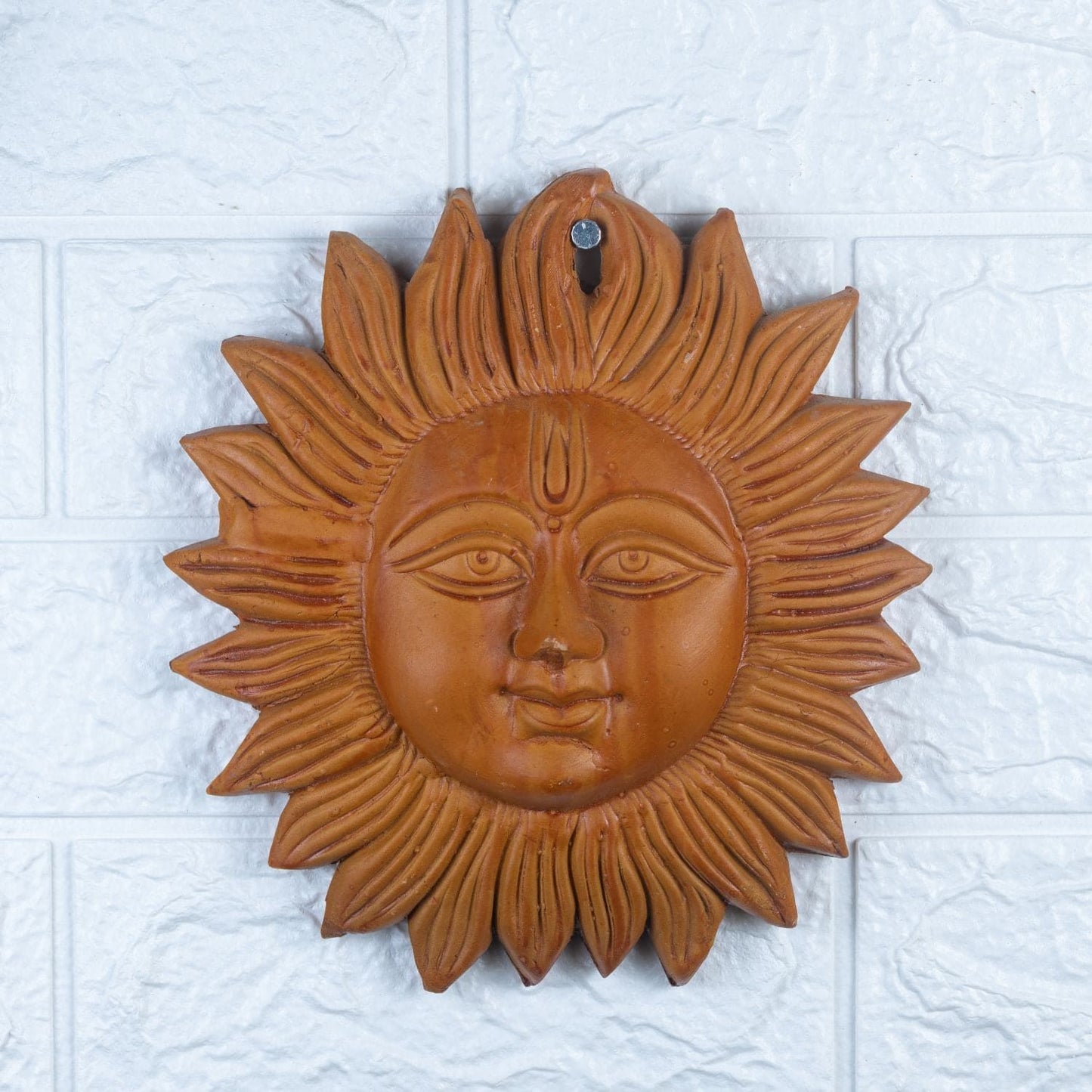 Khavi Arts Premium Artisanal Terracotta Sun Wall Hanging | Ideal for Home Decor | Made by Rural Artisans | Eco Friendly | Perfect for Balcony and Gifting