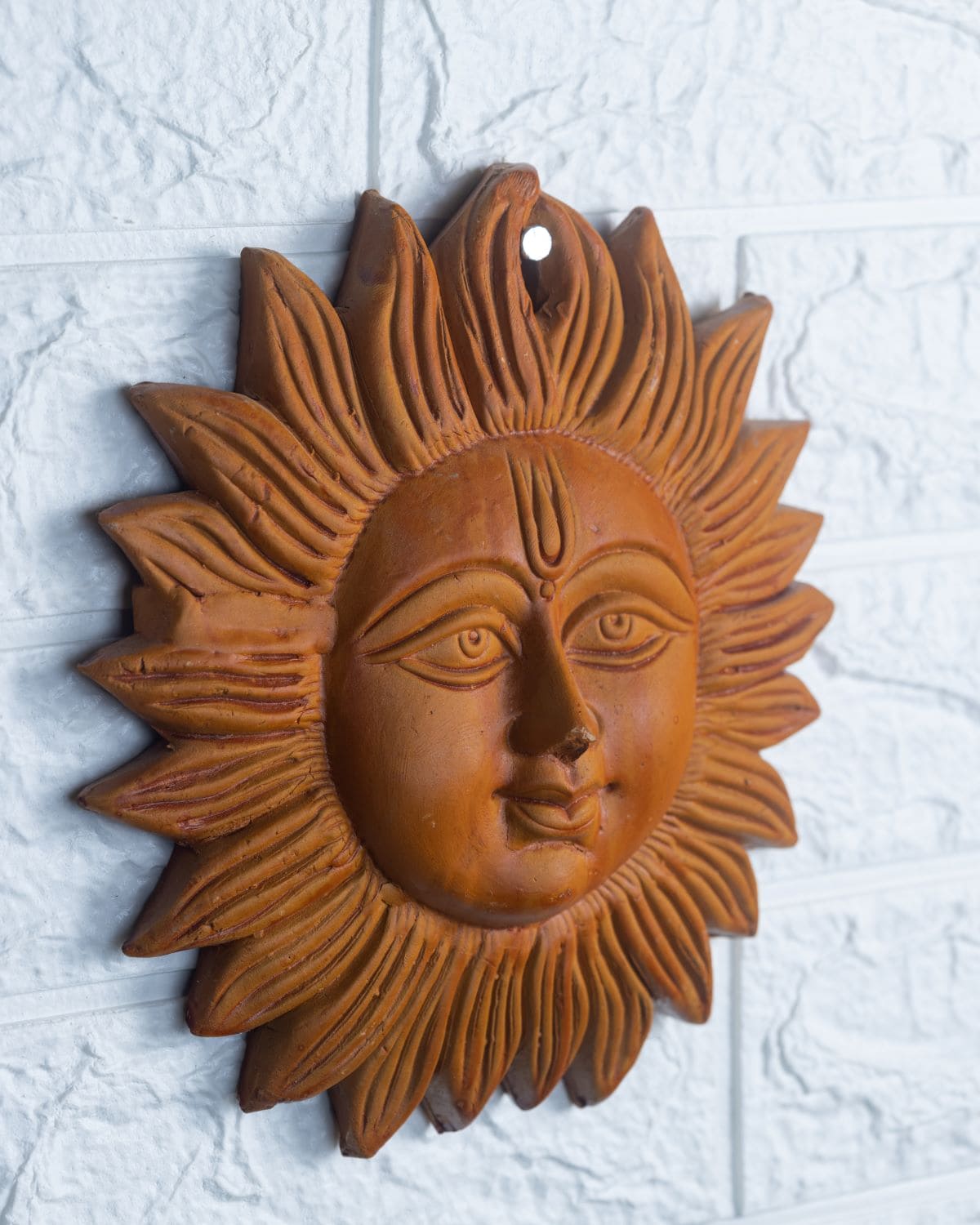 Khavi Arts Premium Artisanal Terracotta Sun Wall Hanging | Ideal for Home Decor | Made by Rural Artisans | Eco Friendly | Perfect for Balcony and Gifting