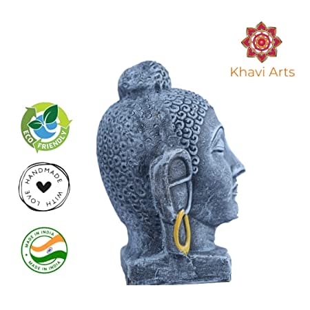 Khavi Arts Handmade Clay Buddha | Ideal for Home Decor| Eco Friendly| Large Size