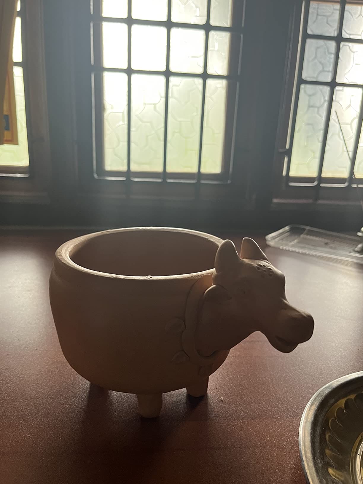 Khavi Arts Handmade Terracotta Clay Cow Shaped Pot/ Planter | Ideal for Home Decor| Eco Friendly