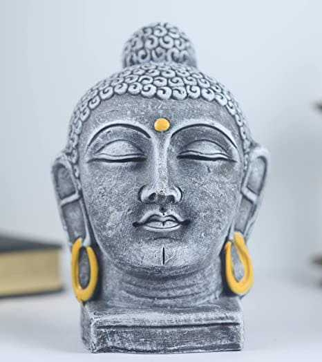 Khavi Arts Handmade Clay Buddha | Ideal for Home Decor| Eco Friendly| Large Size